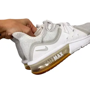 Nike Air Max Sequent 3‎ Running Sneakers White Platinum Gray Womens Size 8 thumbnail 7