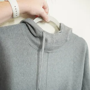 Quince Women's Size Small Eco-Knit Milano Stitch Pullover Hoodie Heather Grey thumbnail 3