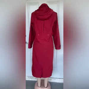 L.L. Bean Women's Vibrant Red Trench Coat thumbnail 2