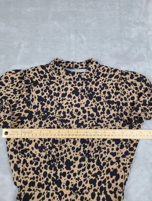 Reformation Dusk Dress Midi Animal Print Size 0 Open Back thumbnail 7