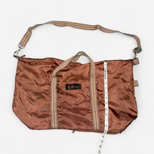 Totes Brown Nylon Weekender Bag, Duffle Bag for Travel, Collapsible tote bag thumbnail 4