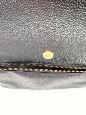 Freshly Picked Classic Diaper Backpack bag Black vegan pebbled leather large thumbnail 13