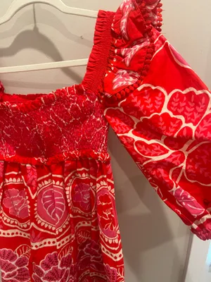 Pink and Red Farm Rio Dress Size Small thumbnail 5