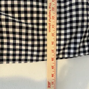 Abercrombie and fitch off‎ the shoulder gingham dress M blue white Check Smock thumbnail 9