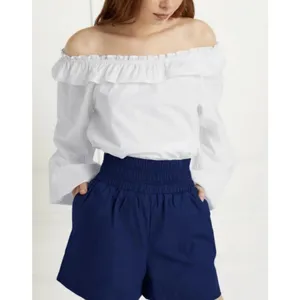 Hill House The Livie Shorts size XL Elasticated Smocked Waistband Pull On Blue thumbnail 2