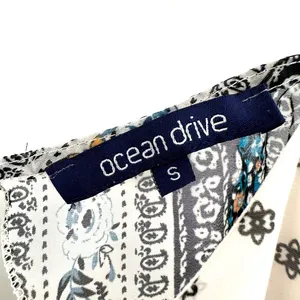 Ocean Drive size small sleeveless open back mini dress‎ blue white thumbnail 4