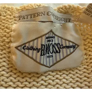 Vintage B.Moss Sweater Womens Size S Yellow Ramie Cotton Crochet Hem & Collar thumbnail 4