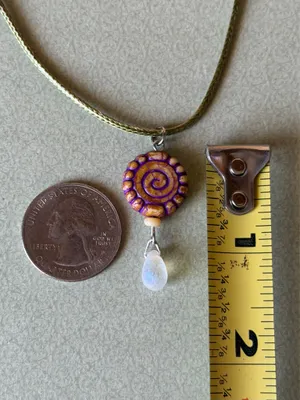 Handmade quality Czech glass swirl bead fairy boho vintage retro funky style necklace🌿✨ thumbnail 6