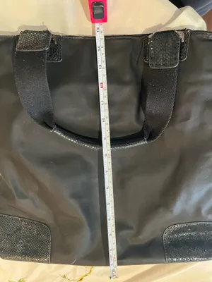 Tory Burch Black Canvas Tote Bag thumbnail 9