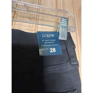 NWT J. Crew 9" Mid-rise Skinny Jeans Signature Stretch Black Womens Size 28 thumbnail 7