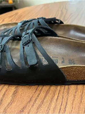 Birkenstock Women's Black Triple-Strap Slide Sandals thumbnail 2