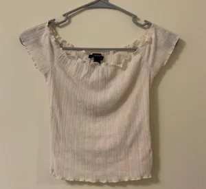 Forever 21 White Off-the-Shoulder Top thumbnail 2