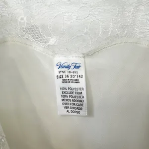 VTG Vanity Fair Modern Romance 36 Ivory Lace Slip Nightgown Sleepwear NWT 1808‎ thumbnail 3