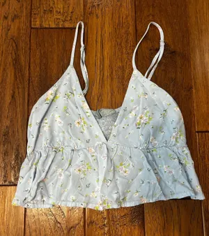 cropped babydoll top Blue Size XS thumbnail 1