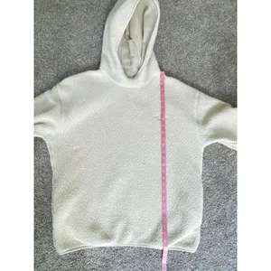 Aritzia TNA Sherpa Fleece Hoodie Cream Pullover Sweatshirt M thumbnail 4