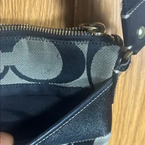 Coach Black and White Signature Crossbody Bag thumbnail 5