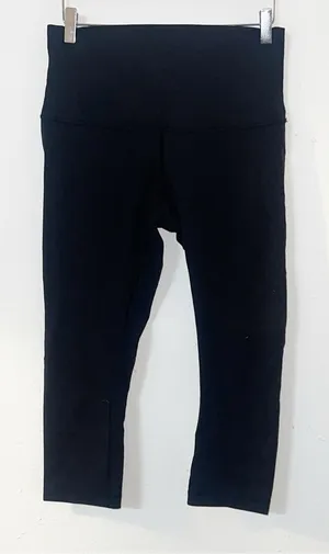 Lululemon women’s black cropped high waisted leggings thumbnail 1