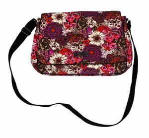 Vera Bradley Rosewood Floral Canvas Laptop Messenger Bag Briefcase Crossbody Bag thumbnail 1