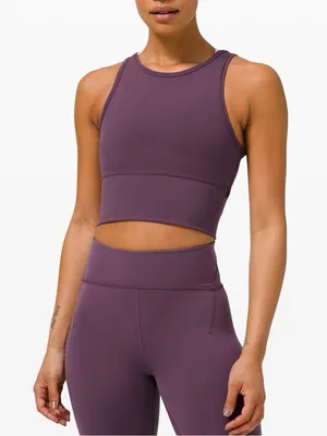 NWOT Lululemon Power Pivot Tank *Everlux in Grape Thistle Size 8 thumbnail 1