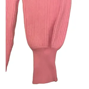 Vici Pink Bubble Over Ribbed Knit Sweater size Small thumbnail 6