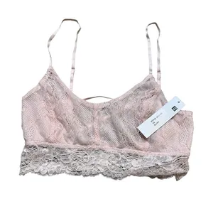 🌸 LA Made 💕 Blush Lace Longline Bralette‎ XS NWT Romantic Layering Top 🌸 thumbnail 1