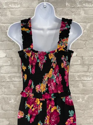Maurices 24/7 Floral Smocked Jumpsuit thumbnail 5
