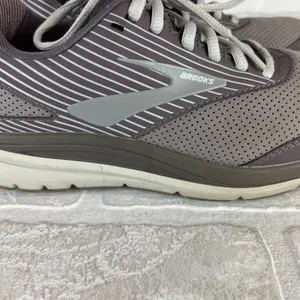 Brooks Addiction Walker Suede‎ Sneaker Shoes Womens 8 Shark Alloy Oyster Lace Up thumbnail 3