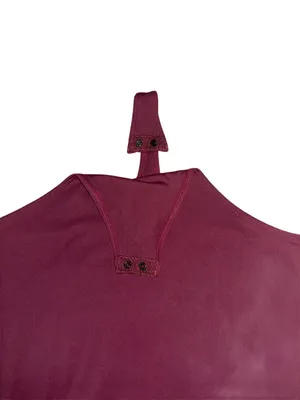 Square Neck Short Sleeve Thong Bodysuit - Wine 🍷 (Color) thumbnail 5