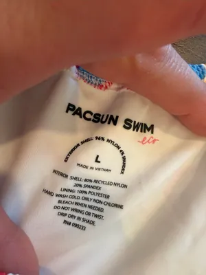 Pacsun Swim Mila Textured Curtain High Cut Bikini Bottom & Top Large - C27-115 thumbnail 3