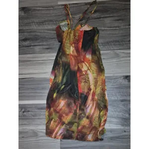 Prettylittlething Women's Green and Orange Dress thumbnail 6