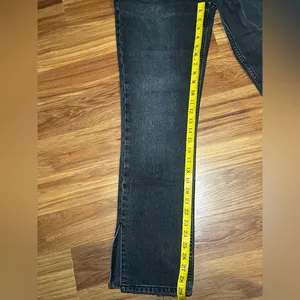Abercrombie & Fitch The 90's Straight Ultra High Rise Size 26/2s Black Washed thumbnail 3