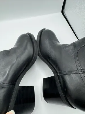 Schutz Wyatt Black Leather Mid Calf Boots Size 7 fall autumn winter nyc minimal thumbnail 8