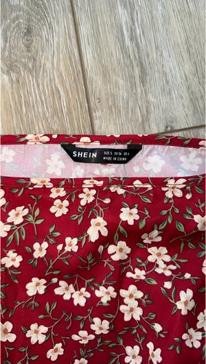 SheIn Red floral sundress thumbnail 3