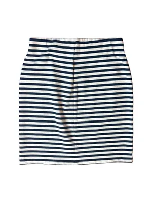 Old Navy Blue & White Striped Midi Skirt thumbnail 2