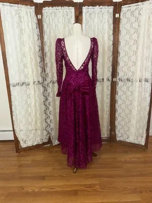 Gorgeous Vintage 1980s Dance Allure Lace Formal Dress thumbnail 6