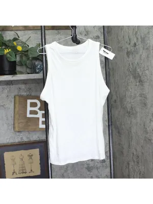NWT A New Day Slim Fit Ribbed Tank Top 81245907 White 1X thumbnail 2
