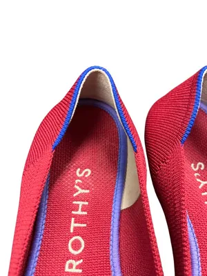 Rothy's The Point womans red knit pointed flats shoes sz 7.5 SKU 10-438 thumbnail 9