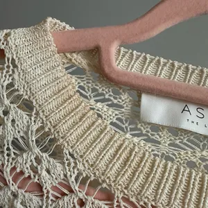crochet ASTR the label long sleeve crop top thumbnail 4