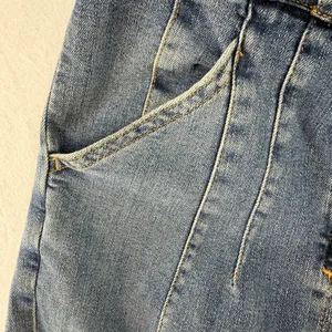 FP We The Free Jayde Flare Denim Jumpsuit Blue Zip Front Retro Romper Size L thumbnail 8