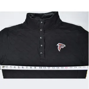 Atlanta Falcons 24 Reserve Quilted Snap Mock Neck Pullover Sweatshirt Black XL thumbnail 6