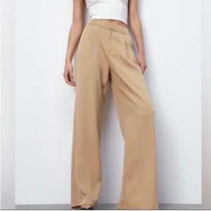 Zara Tan High Waist Trouser Pants NEW L thumbnail 5