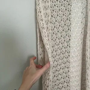 Mossimo Supply Co. Beige Open-Knit Cardigan thumbnail 3