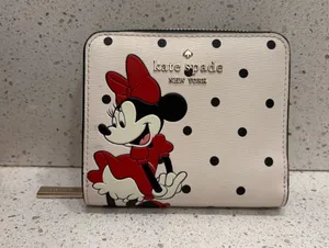 DISNEY X KATE SPADE NEW YORK MINNIE MOUSE ZIP AROUND WALLET Retail $159 thumbnail 1