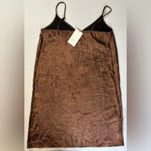 A New Day Copper‎ Metallic Cami Slip Dress XS NWT thumbnail 9