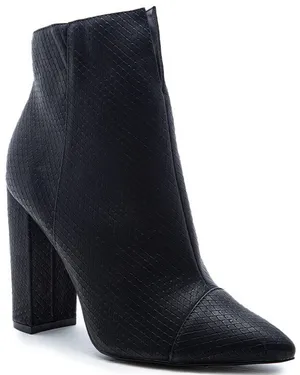 New Black Snakeskin Booties thumbnail 2