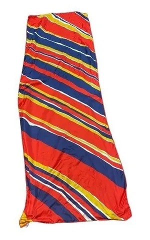 Vintage Echo 100% Silk Scarf Made in Japan#26128‎ Red Navy Gold White thumbnail 1
