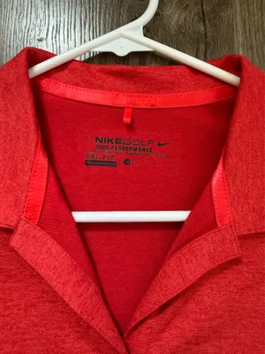 Nike Red Golf Polo Dri-Fit thumbnail 2