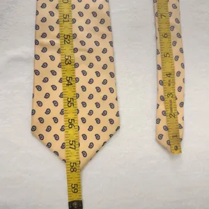 Stafford Men's Tie Silk Yellow Geometric Vintage Classic Necktie Office wear thumbnail 9