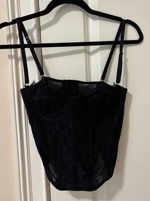 Corset top Black Size M thumbnail 1