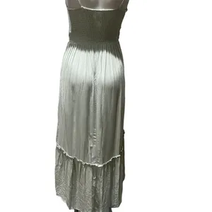 Birch and Stone Sage Green High-Low Maxi Dress w/ Front Cut-Out Size M thumbnail 7